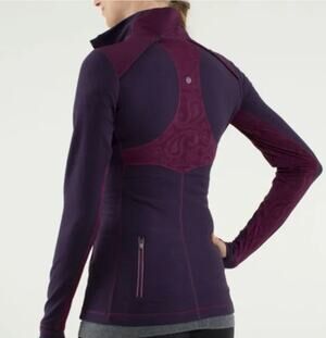 Lululemon Hyper Stripe Plum Purple Star Runner Pullover Jacket 6